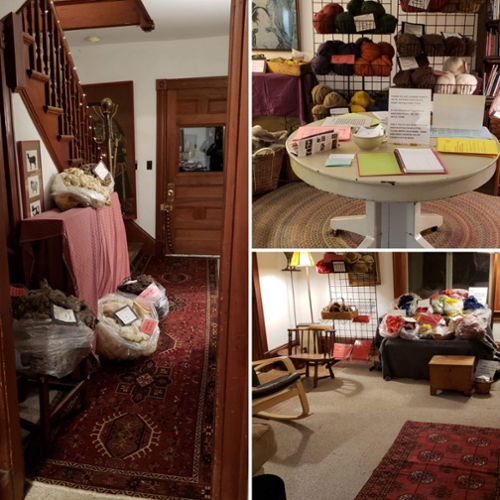 Inside of Farmhouse set up for Crafts of Colrain visitors